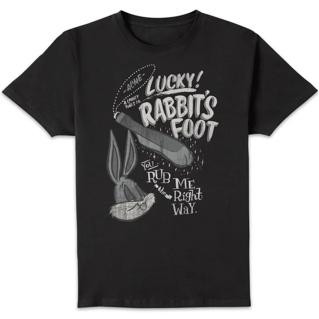 Looney Tunes ACME Lucky Rabbits Foot Men's T-Shirt - Black