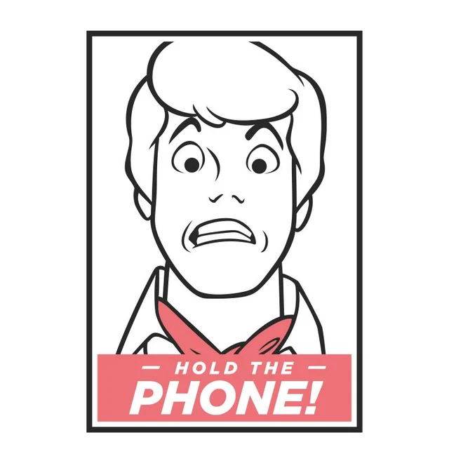 Scooby Doo Hold The Phone Men's T-Shirt - White