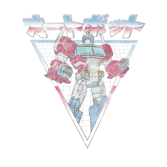 Transformers Optimus Prime Retro Japanese T-Shirt - Weiß