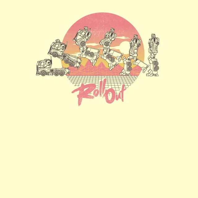 Transformers Roll Out T-Shirt - Weiß Vintage Wash