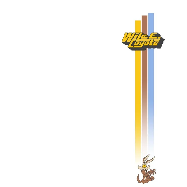 Looney Tunes Kaboom! Wile E. Coyote Retro Stripe T-Shirt - Weiß