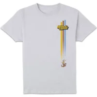 Looney Tunes Kaboom! Wile E. Coyote Retro Stripe T-Shirt - Weiß