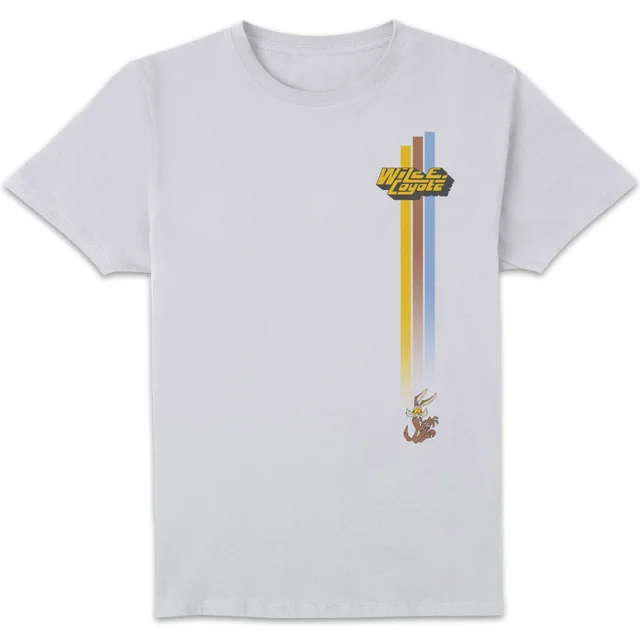 Looney Tunes Kaboom! Wile E. Coyote Retro Stripe T-Shirt - Weiß