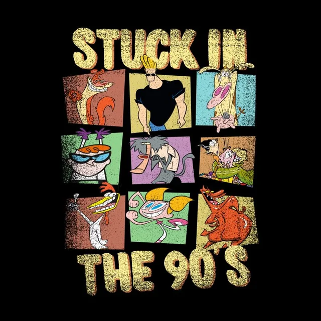 Cartoon Network Stuck In The 90s Herren T-Shirt - Schwarz
