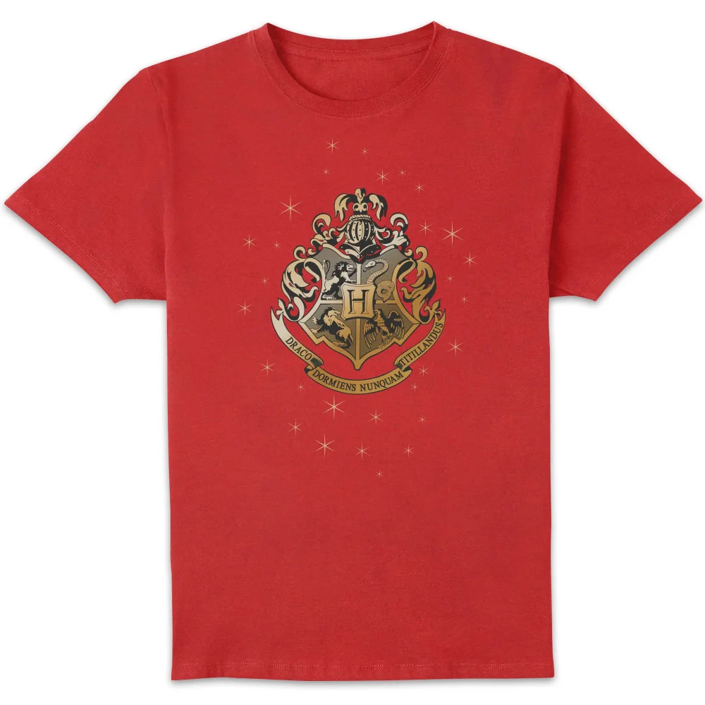 Harry Potter Star Hogwarts Gold Crest Men's T-Shirt - Red - S Bild 1