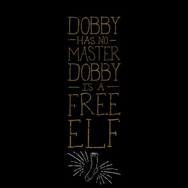 Harry Potter Dobby Is A Free Elf Men's T-Shirt - Black