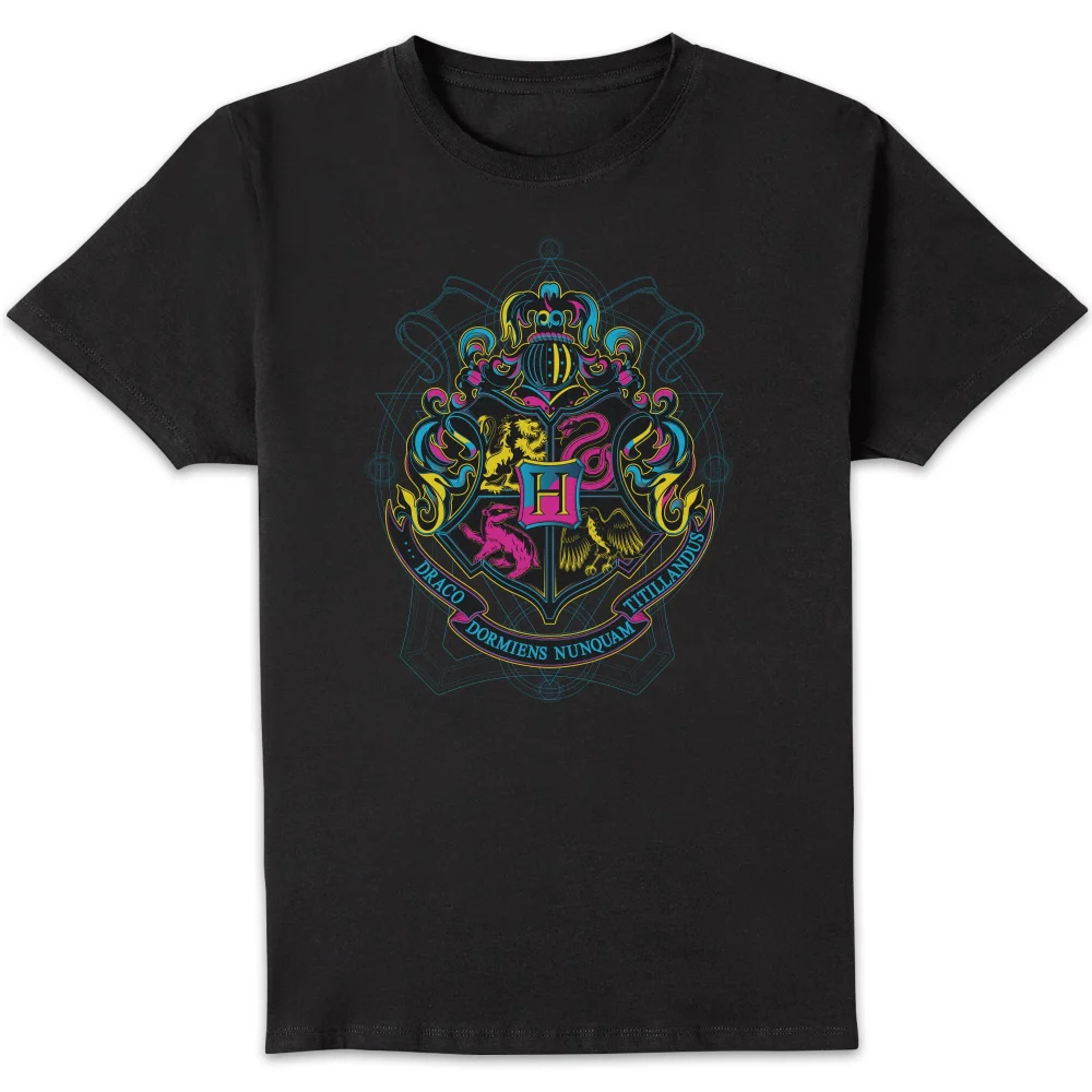 Harry Potter Hogwarts Neon Crest Men's T-Shirt - Black - S Bild 1