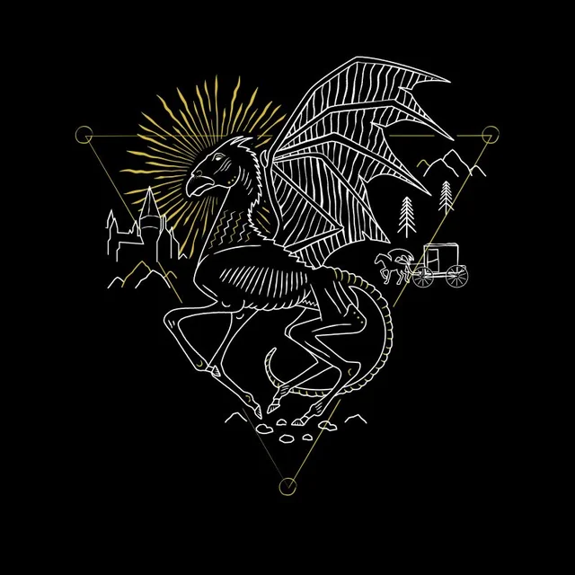 Harry Potter Thestral Men's T-Shirt - Black