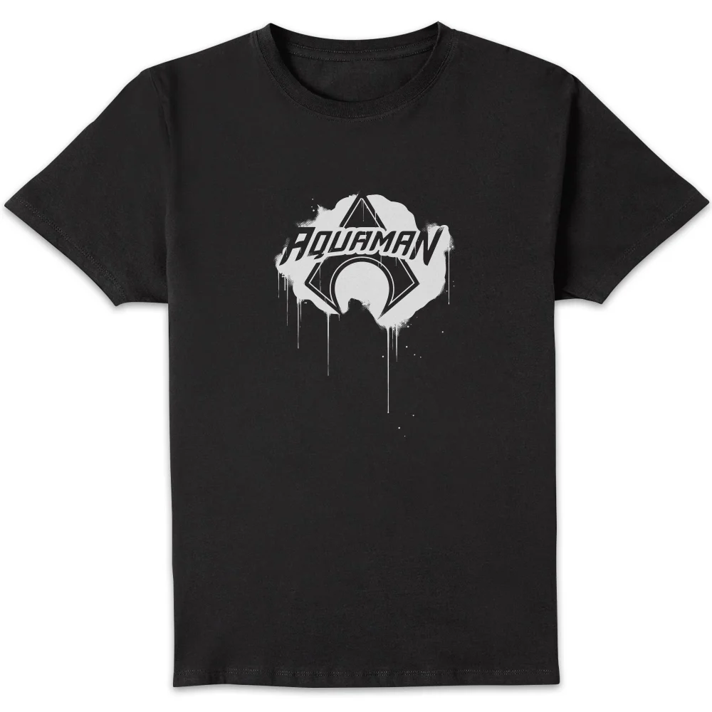 Justice League Graffiti Aquaman Men's T-Shirt - Black - S Bild 1
