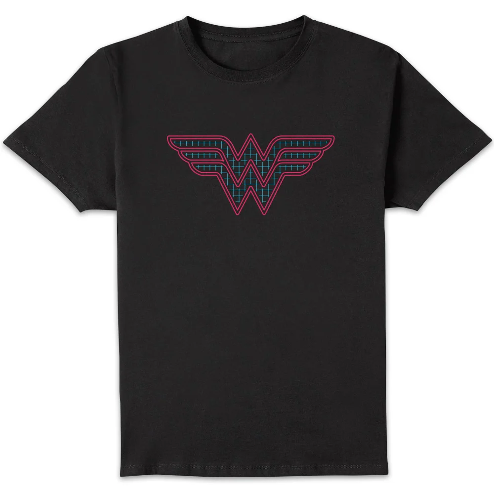 Justice League Wonder Woman Retro Grid Logo Men's T-Shirt - Black - S Bild 1