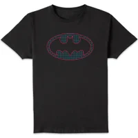 Justice League Batman Retro Grid Logo Men's T-Shirt - Black