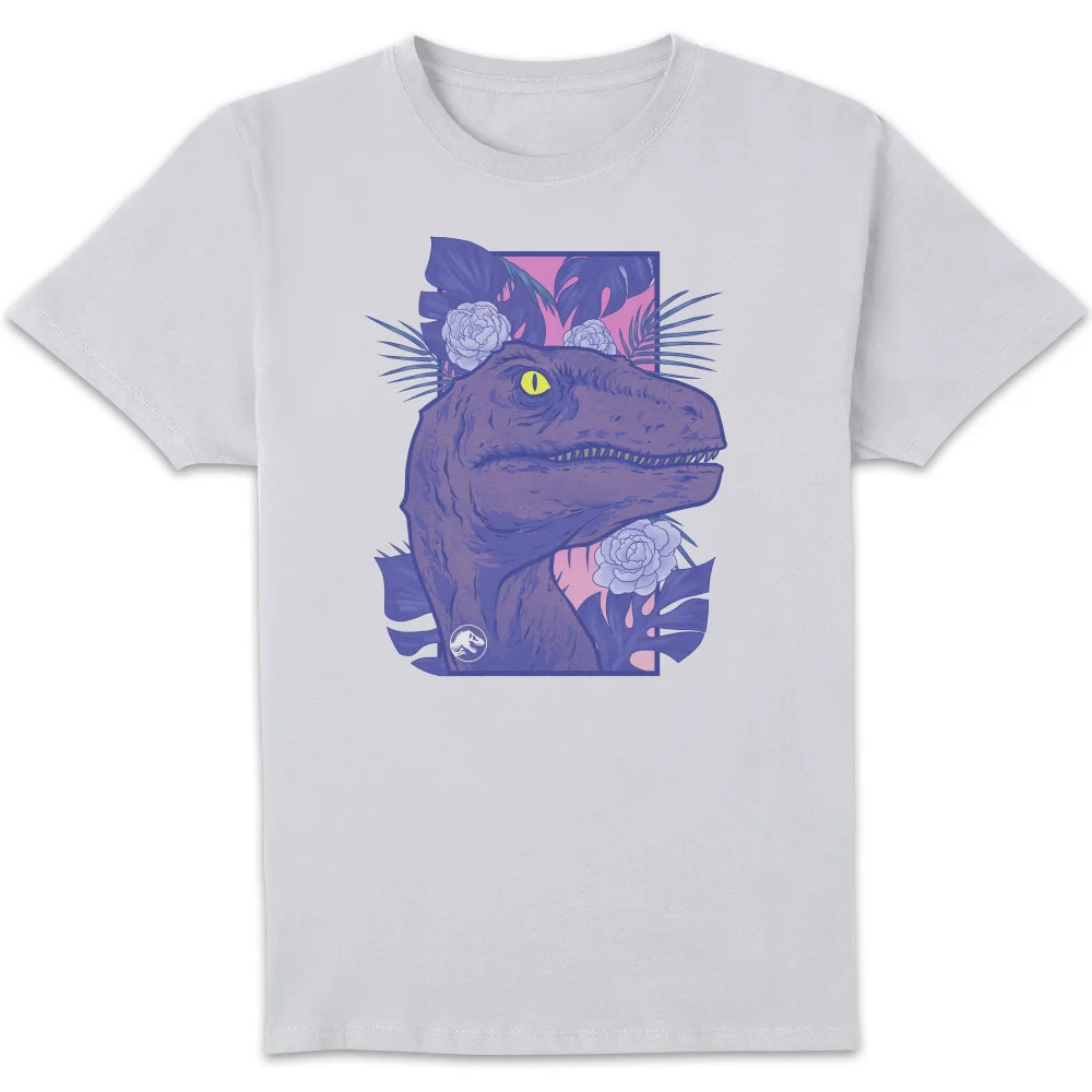 Jurassic Park Primal Floral Raptor Unisex T-Shirt - Weiß - S Bild 1