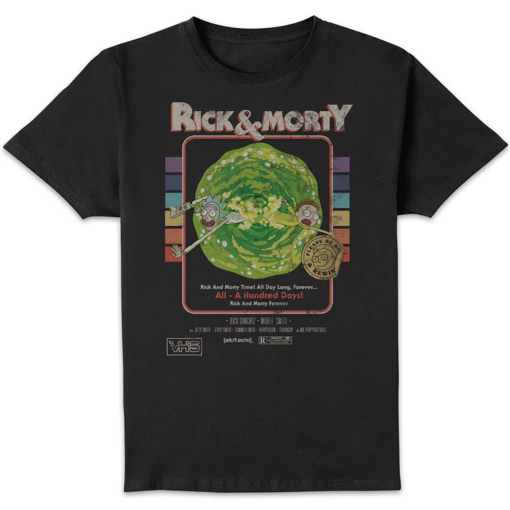 Rick and Morty A HundRot Days VHS T-Shirt - Schwarz - S Bild 1