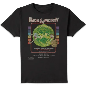 Rick and Morty A HundRot Days VHS T-Shirt - Schwarz