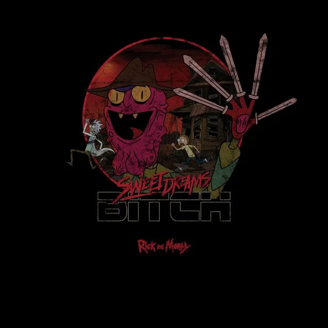 Rick and Morty Nightmare On Scary Street T-Shirt - Schwarz