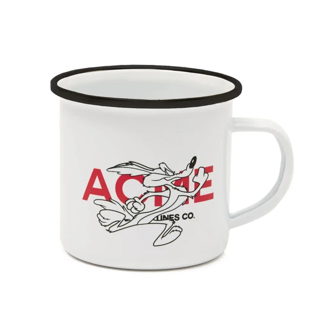 Looney Tunes ACME Capsule Wile E. Coyote Enamel Tasse - Weiß