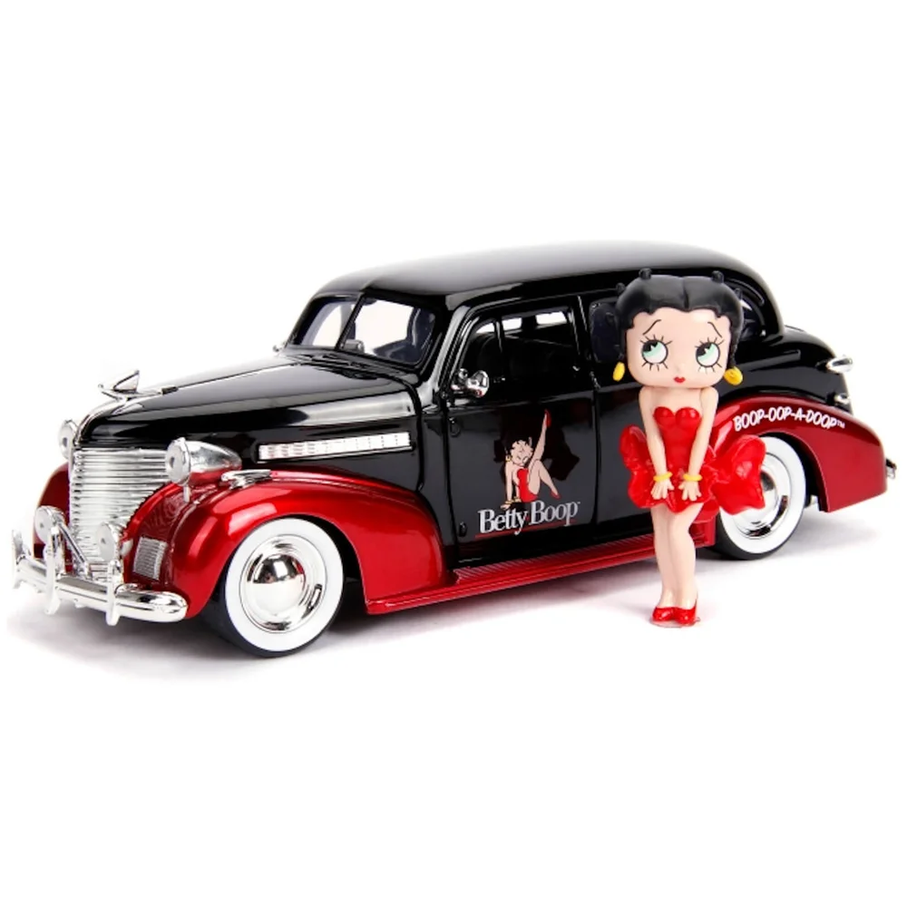 Jada Die Cast Betty Boop 1:24 1939 Chevy Master Deluxe and Betty Boop Figure Bild 1