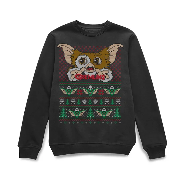 Gremlins Ugly Knit Weihnachtspullover – Schwarz