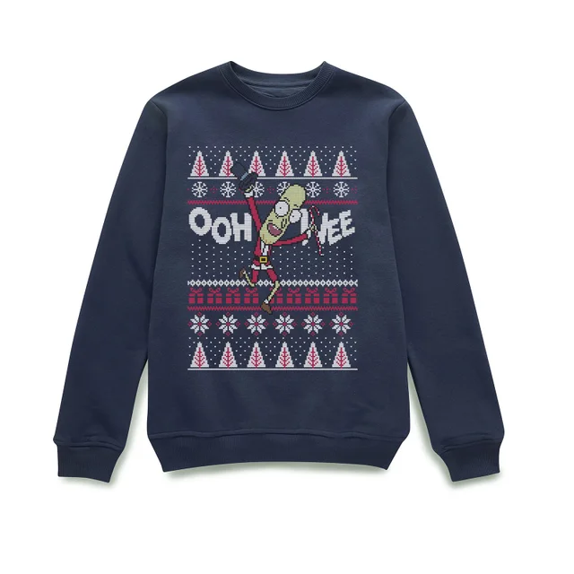 Rick and Morty Ooh Wee Weihnachtspullover – Navy