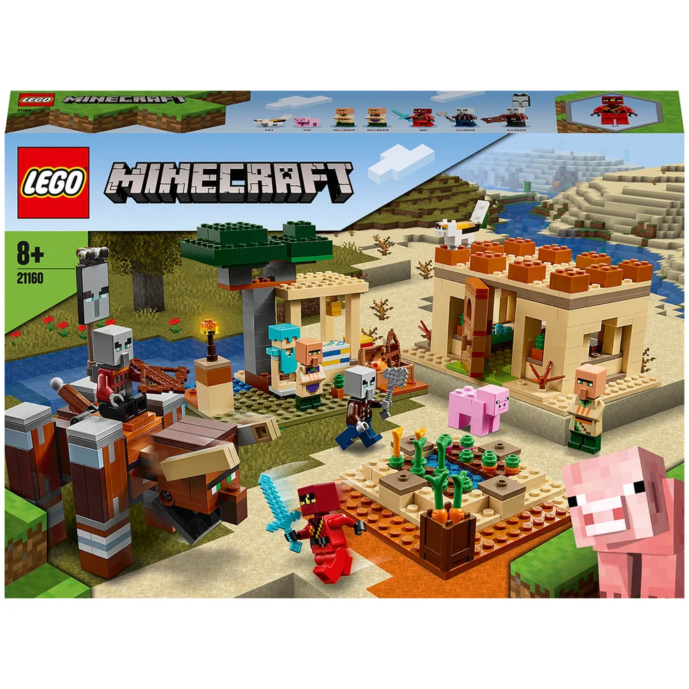 LEGO 21160 Minecraft Der Illager-Überfall Bauset mit Verwüster und Kai, Spielzeug für Kinder Bild 1