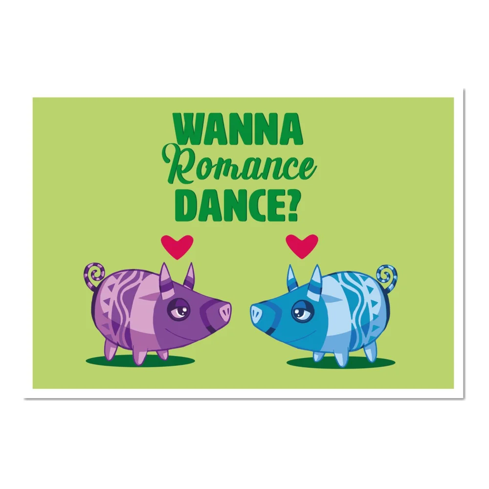 Viva Piñata Wanna Romance Dance Pig Art Print Giclee Art Print - A4 - Print Only Bild 1