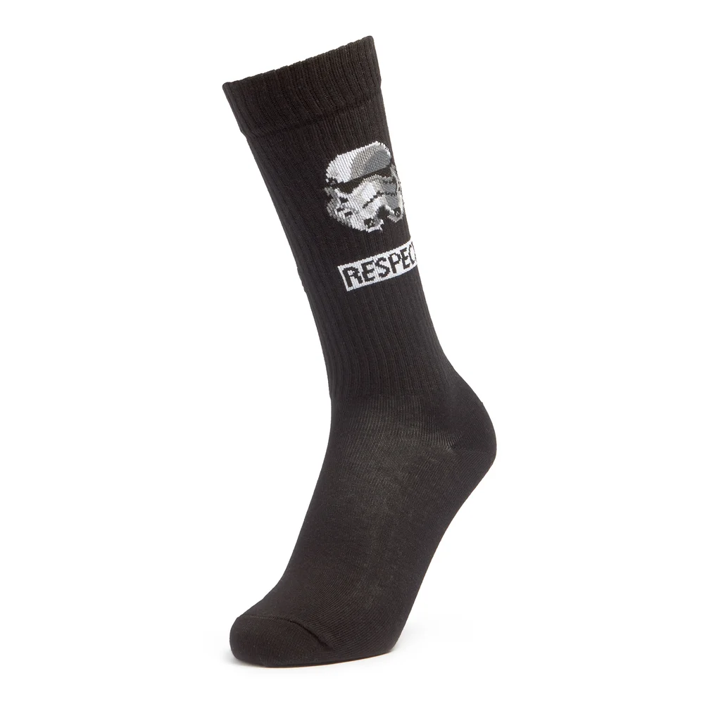 Men's Storm Trooper Face Sports Socks - Black - UK 4-7.5 Bild 1