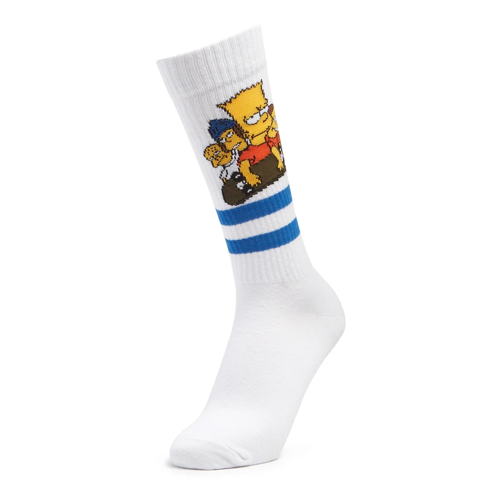 Men's Simpsons Barts Friends Sports Socks - White - UK 4-7.5 Bild 1