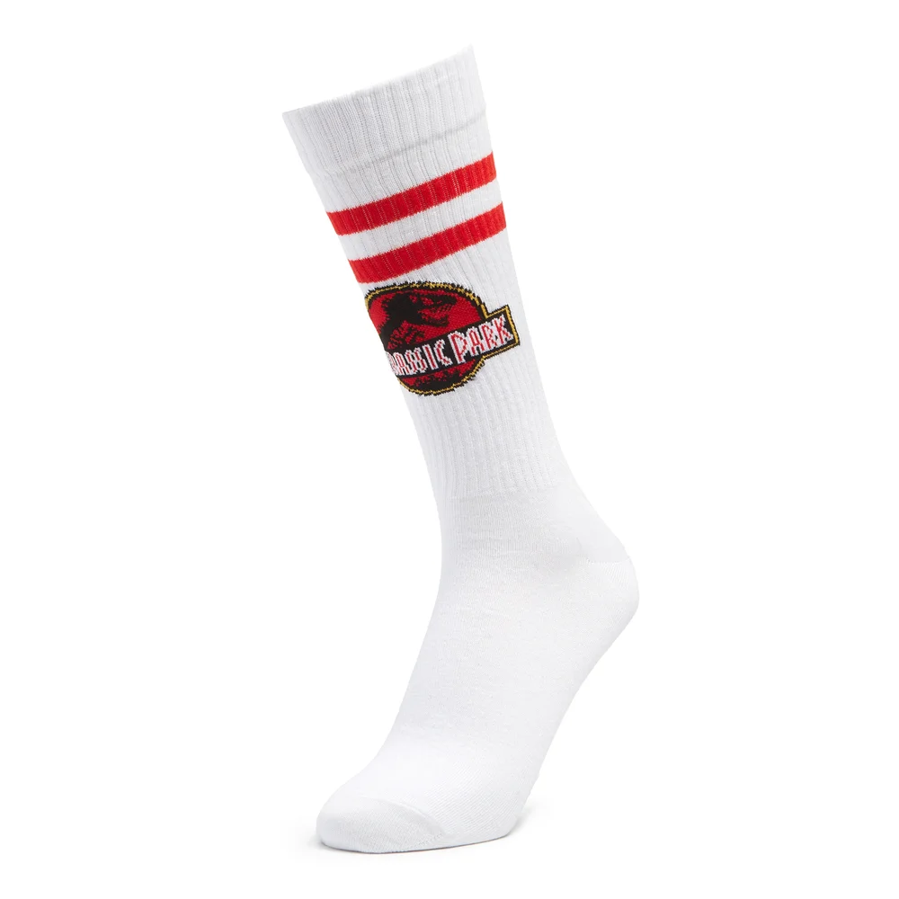 Men's Jurassic Park Logo Sports Socks - White - UK 4-7.5 Bild 1