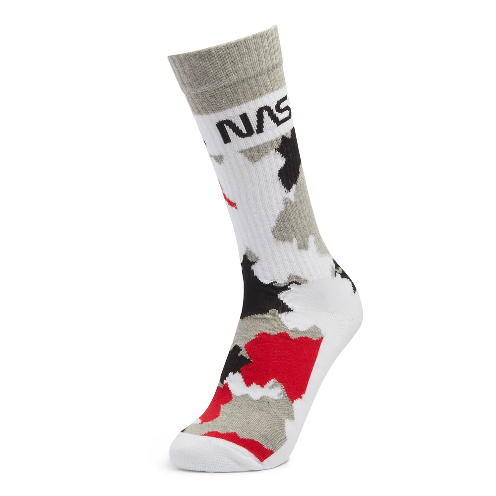 Men's NASA Camo Sports Socks - White - UK 4-7.5 Bild 1
