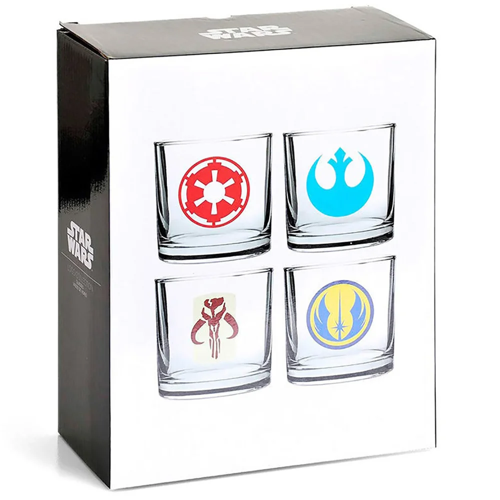 Star Wars Gläser 4er-Set mit klassischen Logos Bild 1