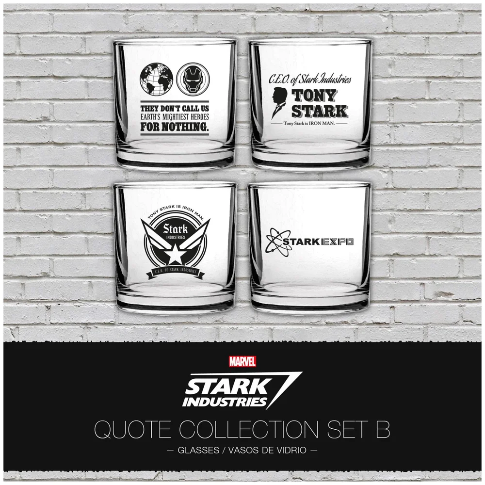 Marvel Iron Man Stark Industries Gläser 4er-Pack Set 2 Bild 1