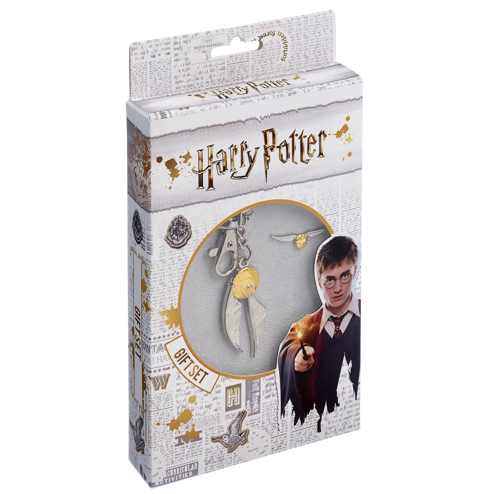 Harry Potter Geschenkset - Goldener Schnatz Halskette & Ohrringe Bild 1