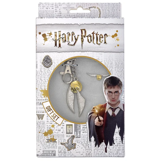 Harry Potter Geschenkset - Goldener Schnatz Halskette & Ohrringe