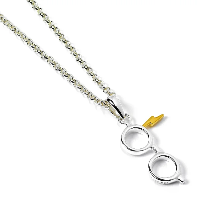 Harry Potter Lightning-Halskette Sterling-Silber Brille