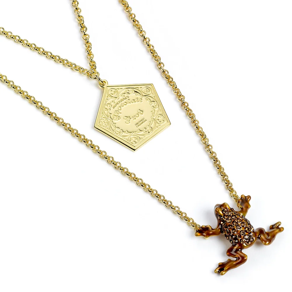 Harry Potter Schokoladenfrosch-Halskette Sterling-Silber mit Swarovski-Steinen Bild 1