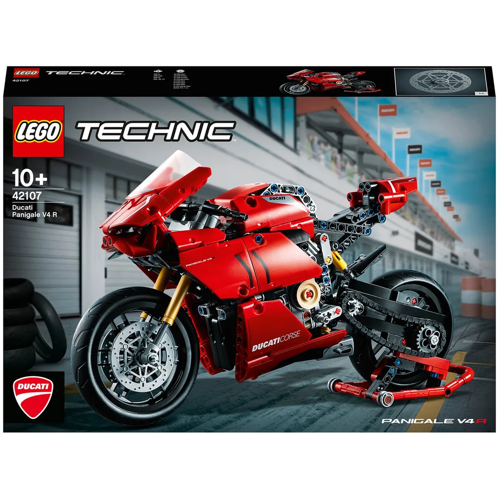 LEGO 42107 Technic Ducati Panigale V4 R Motorrad, Supermotorrad-Schaustück für Sammler, Set für Kinder und Erwachsene Bild 1