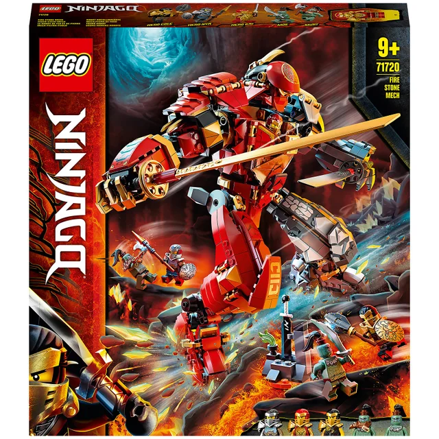 LEGO 71720 NINJAGO Feuer-Stein-Mech Spielzeug, Ninja Actionfigur