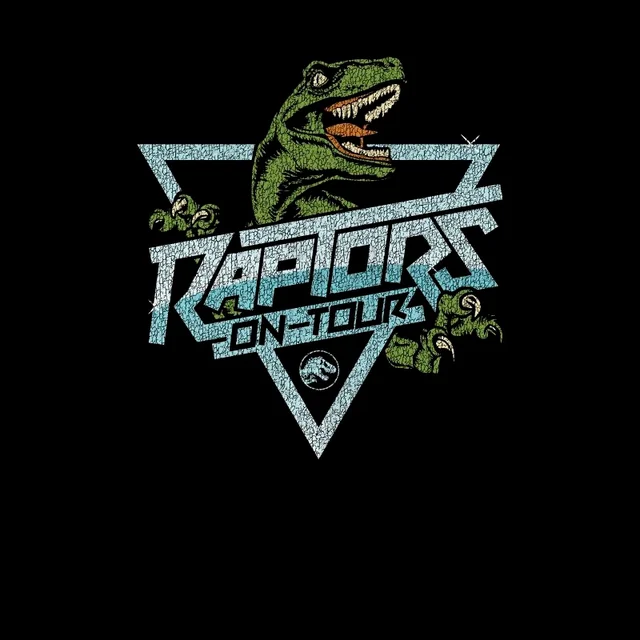 Jurassic Park Raptors On Tour Stroke Men's T-Shirt - Schwarz