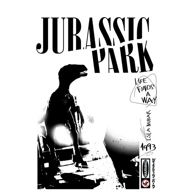 Jurassic Park Isla Nublar Punk Men's T-Shirt - Weiß
