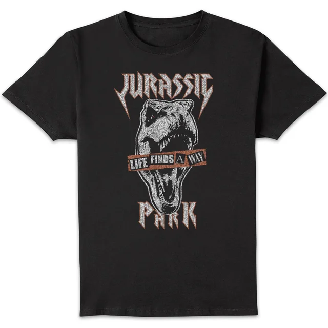Jurassic Park Rex Punk Men's T-Shirt - Schwarz