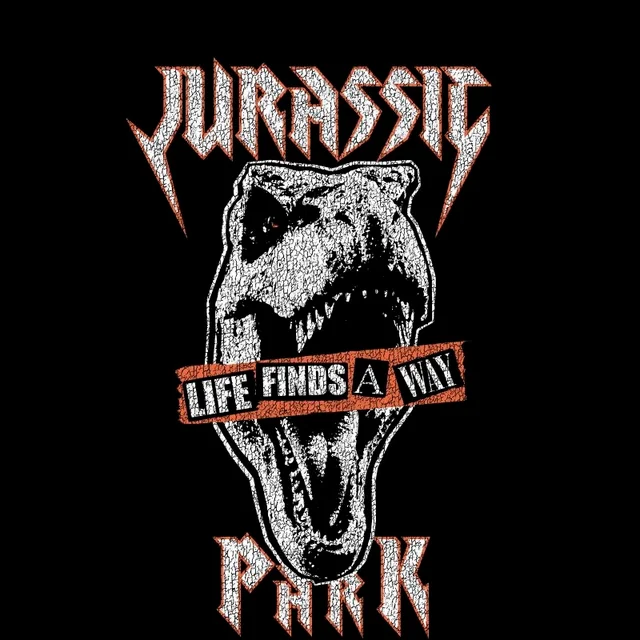 Jurassic Park Rex Punk Men's T-Shirt - Schwarz