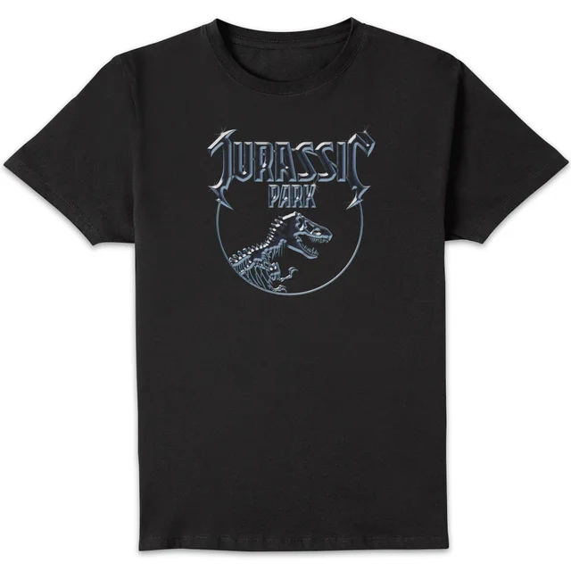 Jurassic Park Logo Metal Men's T-Shirt - Schwarz