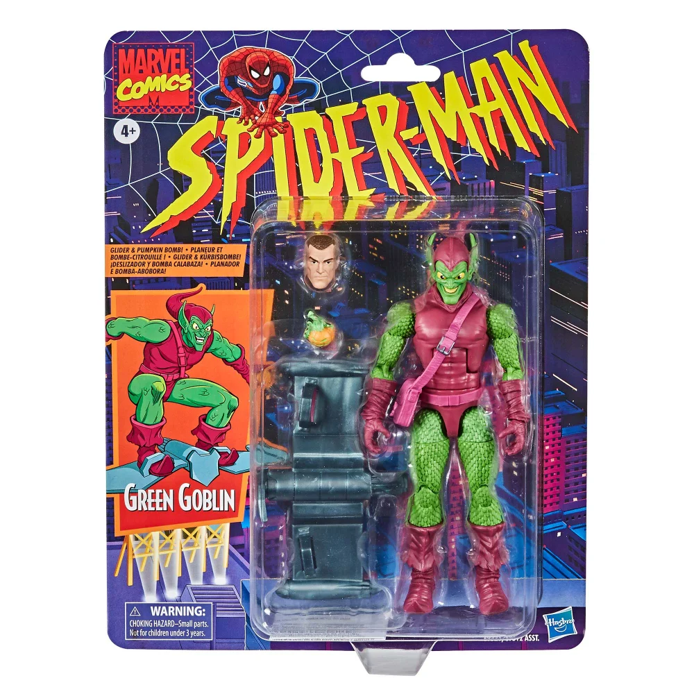 Hasbro Marvel Legends Series Green Goblin, Retro Spider-Man Comics Collectible Action Figure Bild 1