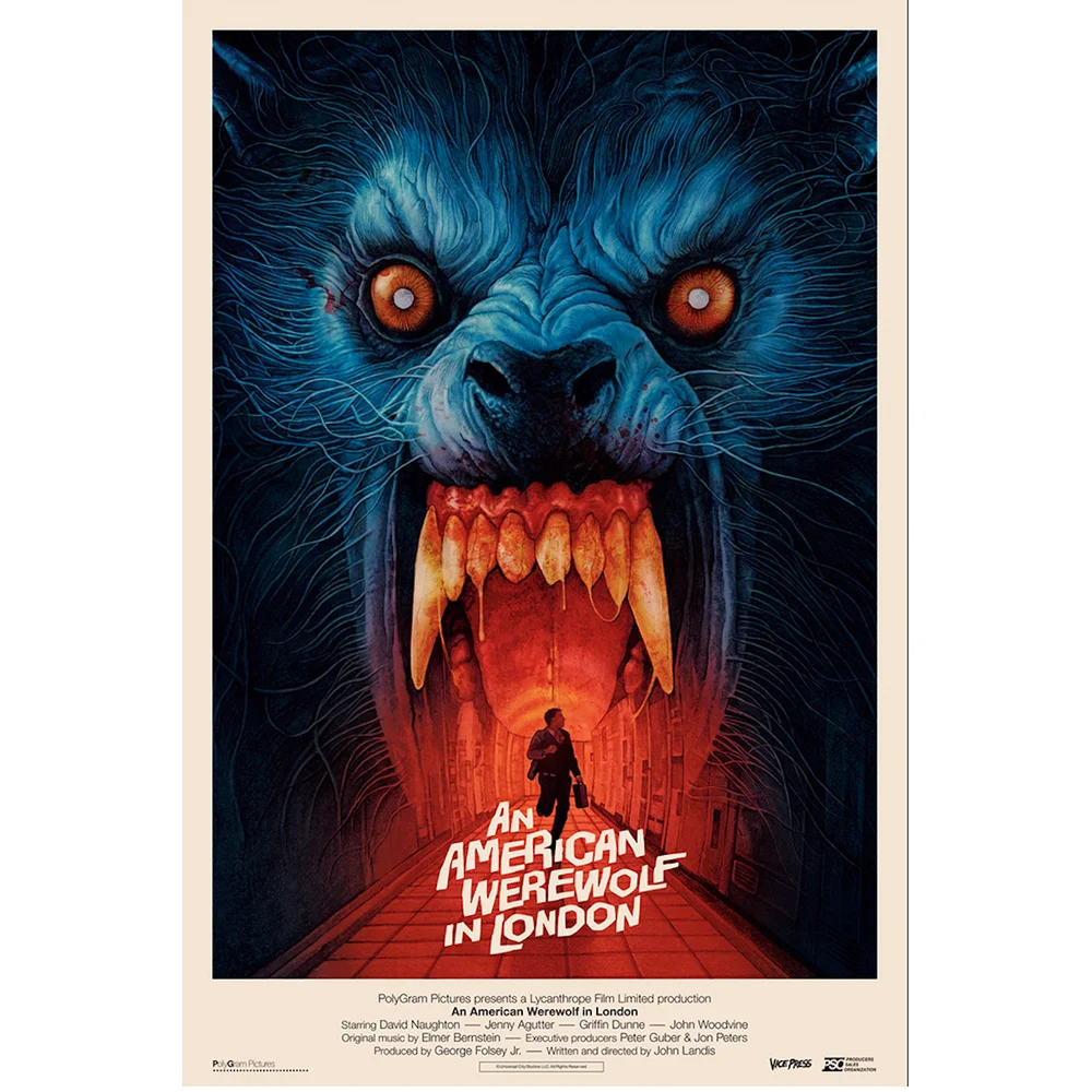 An American Werewolf In London 24 x 36 Screenprint by Gabz – Main Edition Bild 1