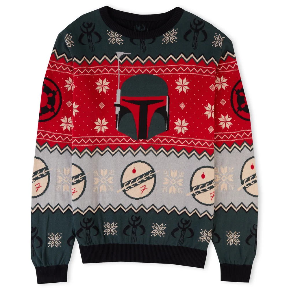 Star Wars Boba Fett Christmas Knitted Jumper Green - XS Bild 1