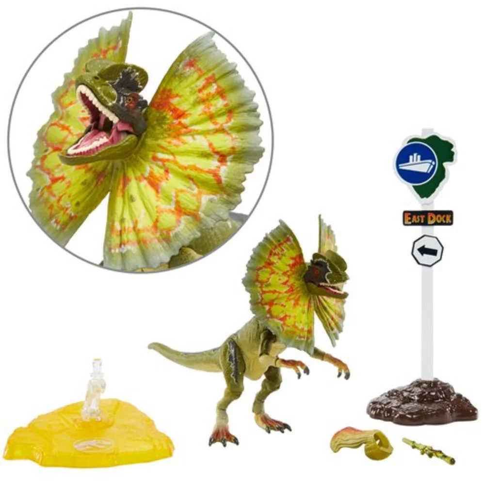 Mattel Jurassic World Amber Collection Action Figure - Dilophosaurus Bild 1