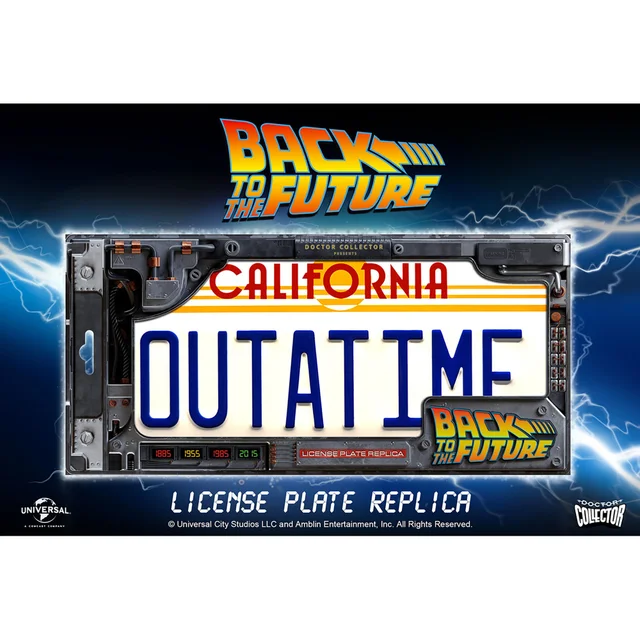 Doctor Collector Back to the Future Outatime Nummernschild als Replik