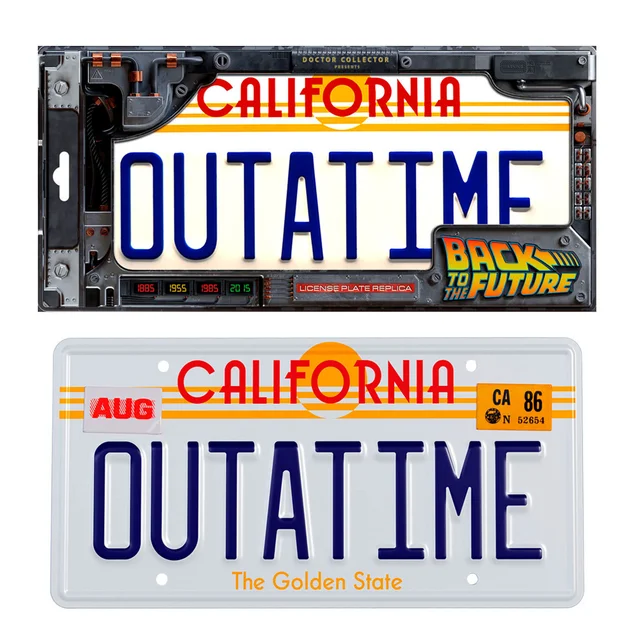 Doctor Collector Back to the Future Outatime Nummernschild als Replik