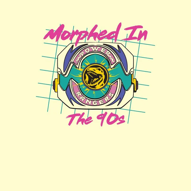 Power Rangers Morphed Into 90's Unisex T-Shirt - Weiß Vintage Wash