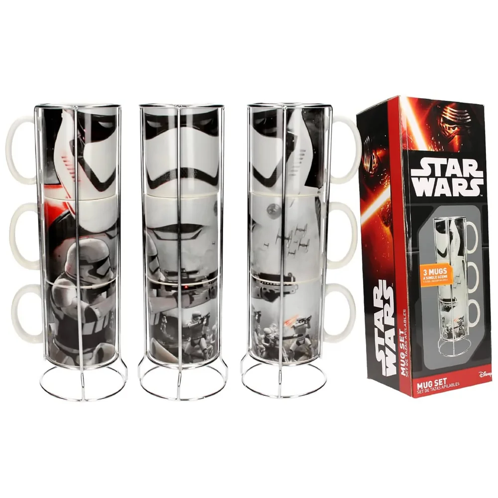 Star Wars Stackable Ceramic Mugs 3pk Stormtroopers Set E7 Bild 1